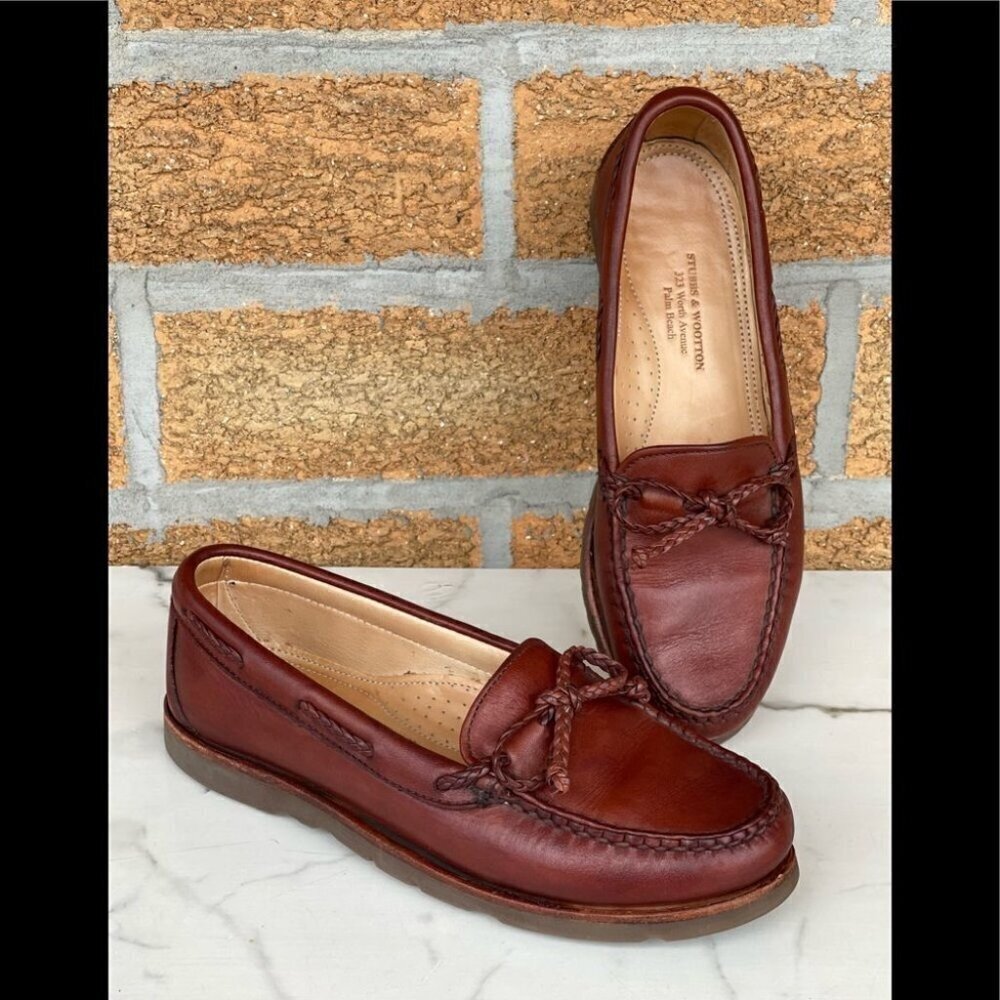 Stubbs and Wootton Braided Brow Loafers 6.5